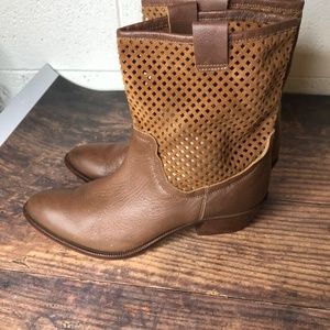 Sixtyseven Lauren Perforated Leather Ankle Boot 7